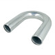 Aluminium elbow 180° with 63mm diameter, Mandrel bent, polished