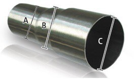 Stufenrohrverbinder Edelstahl Reduzierung 1.4301, 50mm /...