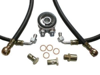 Oil cooler installation kit rubber hose without thermostat