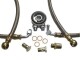 Oil cooler installation kit steel braided hoses without thermostat