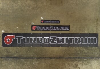TurboZentrum Banner Werkstatt - 5m / schwarz