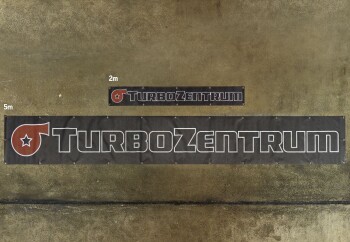 TurboZentrum Banner Werkstatt - Mesh - 5m / schwarz