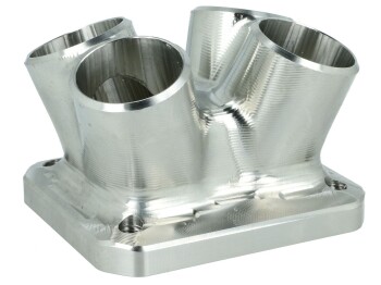 4-Cyl. CNC stainless steel turbo manifold collector T4 Twinscroll without Wastegate ports