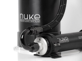 2G Fuel Surge Tank 3L complete kit with Fuel filter - for up to two internal fuel pumps | Nuke Performance