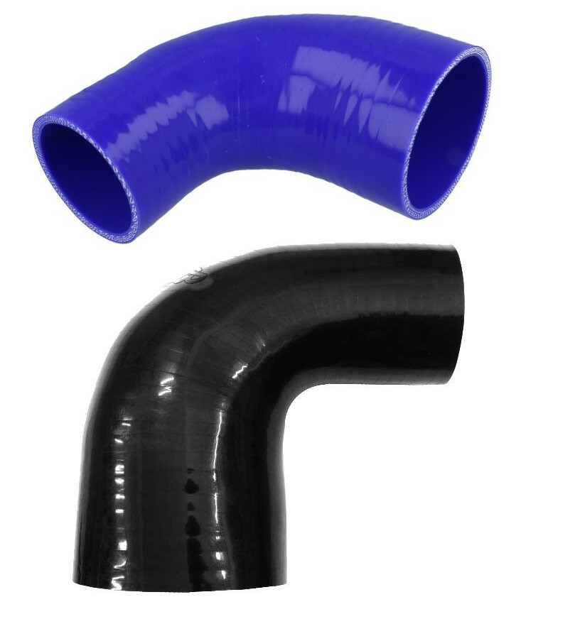90 Grad Silikonbogen 90/° ID 90mm Silikonschlauch Bogen Silikon Schlauch SCHWARZ