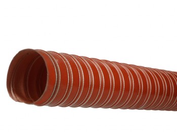 Cold air feed ducting hose silicone - 2m length - 76mm, red | BOOST products