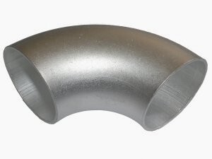 Short Aluminium Elbow 90° with 80mm diameter
