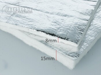 Hitzeschutz - Glasfasermatte mit Alubeschichtung | BOOST products