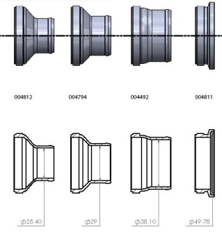 Hose connection for TiAL QRJ Blow Off Valve, various sizes