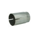 Stainless steel pipe sleeve connector for exhaust tubes and mufflers Ø 63 mm (slit and widened on one side)