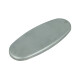 Edelstahl Verschlussplatte oval für Universal Schalldämpfer mit 115x185 mm / blank