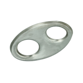 Edelstahl Verschlussplatte oval für Universal...
