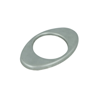 Edelstahl Verschlussplatte oval für Universal Schalldämpfer mit 115x185 mm / Ø 89 mm Anschluss mittig