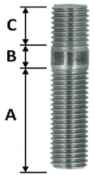 Stud M10 x 1.25 x 30 with 10.9 strength