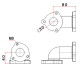 SPA Turbo Wastegate L/Adapter für VW Turbokrümmer TMW05, TMW06 und TMW08