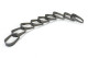 9x Titanium Pie cuts oval horizontal bent - 90° total angle 76 mm (3") - tight (1 x D)