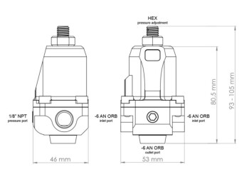 Benzindruckregler FPR100s -06 AN / Dash 6