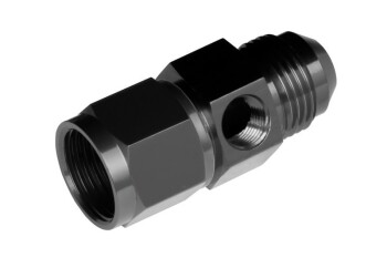 Dash male to Dash female AN / JIC with 1/8" NPT in hex - black | RHP