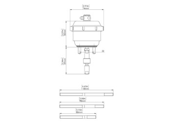 TWIN PORT GENV IWG actuator with sensor cap 1,0 bar / 14 psi for all BorgWarner EFR | TS-0620-4014