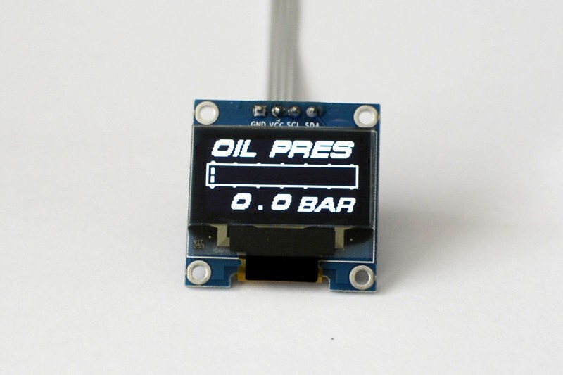 OLED 1.3" digital single oil pressure gauge (Bar) // incl. sensor | Z