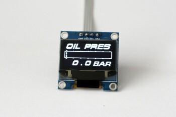 OLED 1.3" digital single oil pressure gauge (Bar) - incl. sensor | Zada Tech