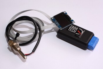 OLED 1.3" digital single fuel temperature gauge (Celcius) | Zada Tech