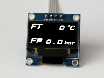 OLED 1.3" digital dual fuel temperature (°C) +...