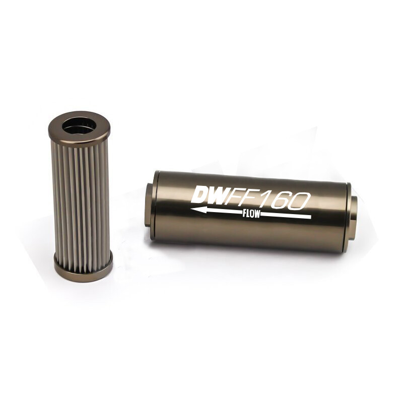 In-line Fuel filter element and housing kit, stainless steel, univers