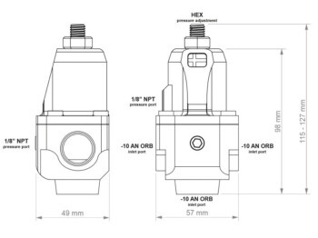 Benzindruckregler FPR100x -10 AN / Dash 10