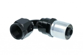Dash 90° Crimp Style Hose End - Black
