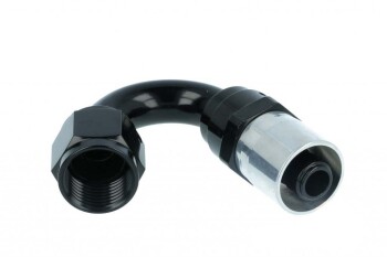 Dash150° Crimp Style Hose End - Black