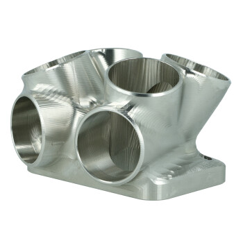 4-Cyl. CNC stainless steel turbo manifold collector T3 Twinscroll with 2x Wastegate ports