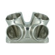 4-Cyl. CNC stainless steel turbo manifold collector T3 Twinscroll with 2x Wastegate ports