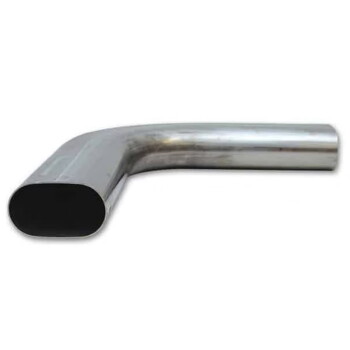 Stainless Steel Elbow flat oval 89mm - 90° horizontal