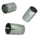 Stainless steel pipe sleeve connector for exhaust tubes and mufflers (slit and widened on one side)