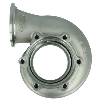 Precision Turbo Abgasgehäuse für 66 mm Abgasrad / 0.82 A/R / V-Band ext. WG / V-Band Auslass - Edelstahl