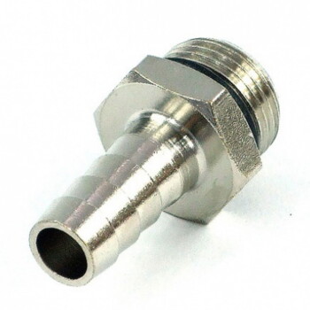 1/4" BSP to 6mm barb connection - stainless steel