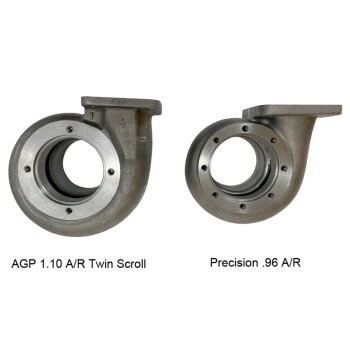 Abgasgehäuse für Precision Turbo PT6775 / PT6875 / PT7275 / PT7675 - T4 Twinscroll 1.00 A/R | AGP