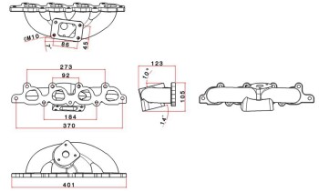 SPA Turbo Manifold Ford ZETEC 1.8 / 2.0 16V / Cast iron / T3