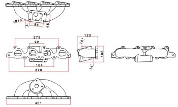 SPA Exhaust Manifold Ford ZETEC 1.8 / 2.0 16V - Cast iron - T3