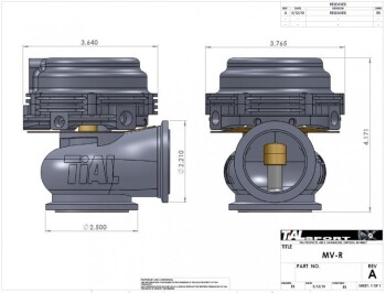 Wastegate TiAL MV-R, rot