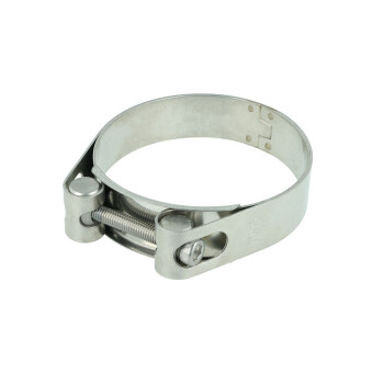 Heavy duty clamp double bands - stainless steel - 65-70mm...