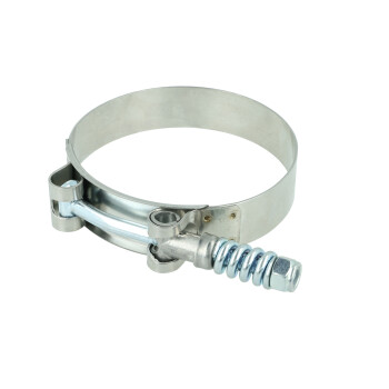 Premium T-bolt clamp with spring - stainless steel - 63-70mm | BOOST products