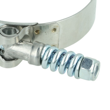 Premium T-bolt clamp with spring - stainless steel -...