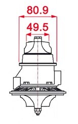 Turbolader Turbinengehäuse für SPA300 oder SPA500C A/R .63 mit TiAL Wastegate Flansch