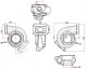 Turbolader Turbinengehäuse für SPA300 oder SPA500C A/R .63 mit TiAL Wastegate Flansch