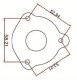 SPA Wastegate MCS 35mm L-Flansch silber