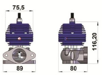 SPA Wastegate Compact 35mm L-Flansch silber