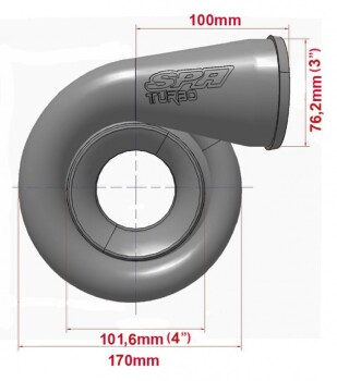 Turbolader SPA522R mit T3 Flansch und 0,70AR