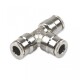 T-piece connector for Water Methanol Injection lines and hoses, Steel | Snow Performance